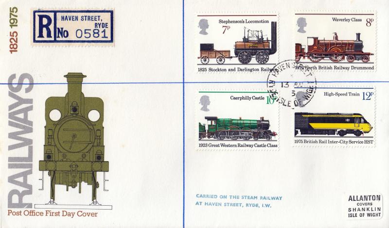 1975 (08) Railways - PO - Ryde, Isle of Wight CDS