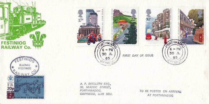 1985 (01) Famous Trains - Festiniog Railway Co Cover - Porthmadog CDS