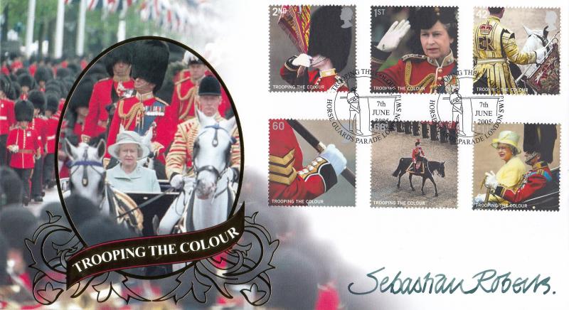 2005 (06) Trooping Of The Colour (Stamps) - Internet (Horse Guards Parade) Official - Signed by Major General Sebastian Roberts