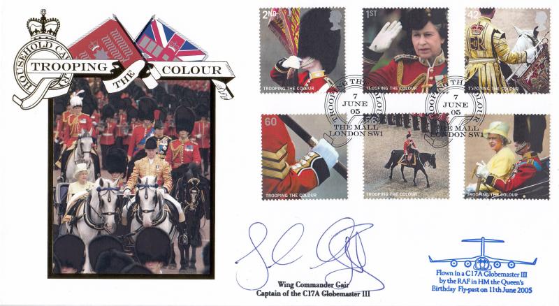 2005 (06) Trooping Of The Colour (Stamps) - Internet (The Mall) Official - Signed by Wing Commander Cameron 'Spiv' Gair