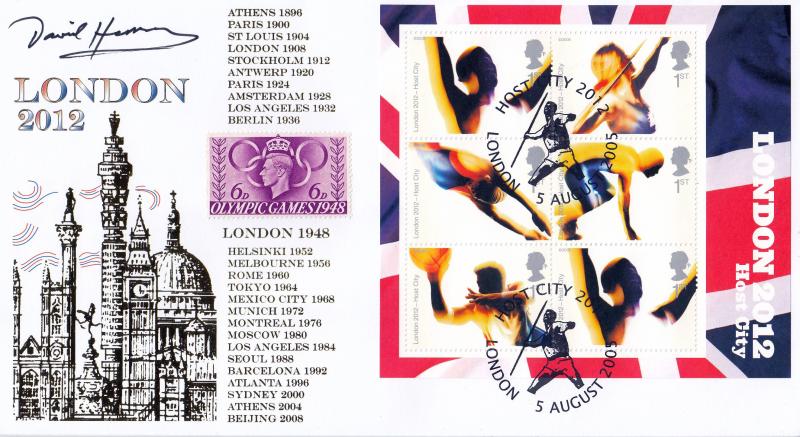 2005 (08) London Host City M/S - Internet 'Special' - Signed David Hemery