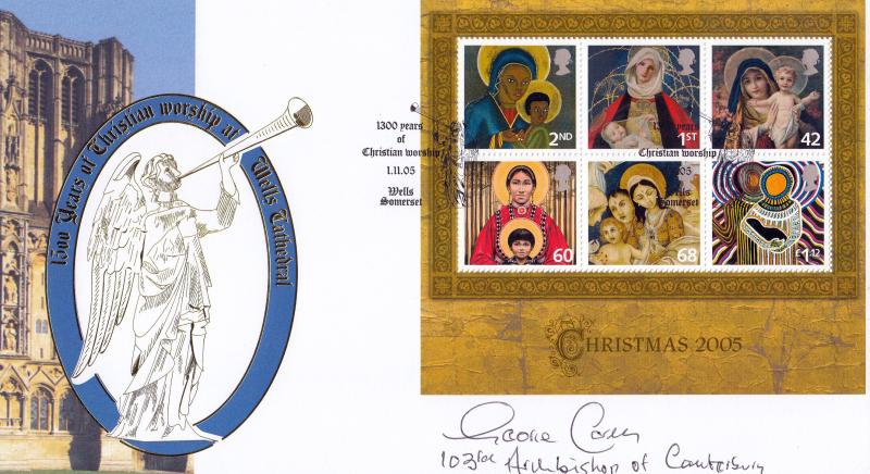 2005 (11) Christmas (M/S) - Internet 'Wells, Somerset' Official - Signed by George Carey