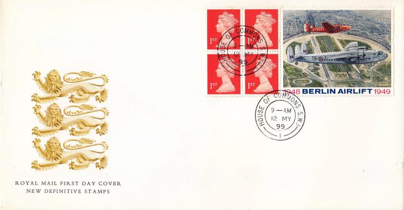 1999 (05) Berlin Airlift Label - PAIR of RM Covers - House of Commons & House of Lords CDS's