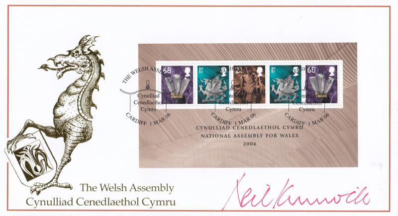 2006 (03) Welsh Assembly M/S - Internet Official - Signed by Neil Kinnock