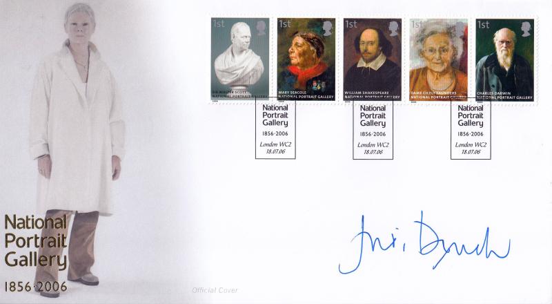 2006 (07) National Portrait Gallery - Internet Stamps 'Judi Dench' Official - Signed by Judi Dench