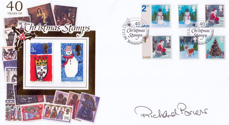 2006 (11) Christmas (Stamps) - Internet Official - Signed by the late Richard Briers