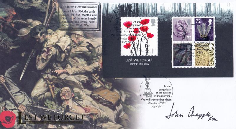 2006 (11) Lest We Forget M/S - Internet 'London SW1' Official - Signed Field Marshall Sir John Lyon Chapple