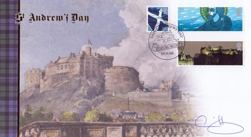 2006 (11) Scotland M/S - Internet 'St Andrews Day' Official - Signed Gavin Hastings