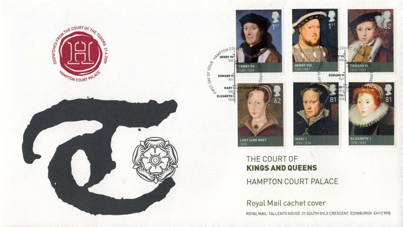 2009 (04) The Tudors (Stamps) - Royal Mail 'Cachet' Cover - Timeline Version