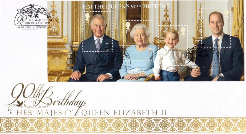 2016 (04) The Queen's 90th Birthday (M/S) - Internet Official