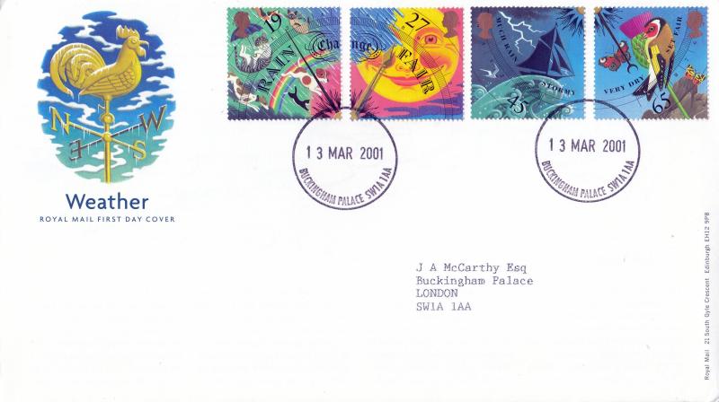 2001 (03) Weather (Stamps) - RM - Buckingham Palace CDS