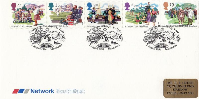 1994 (08) Summertime - Network South East Cover - Holidays by Train, Manchester H/S
