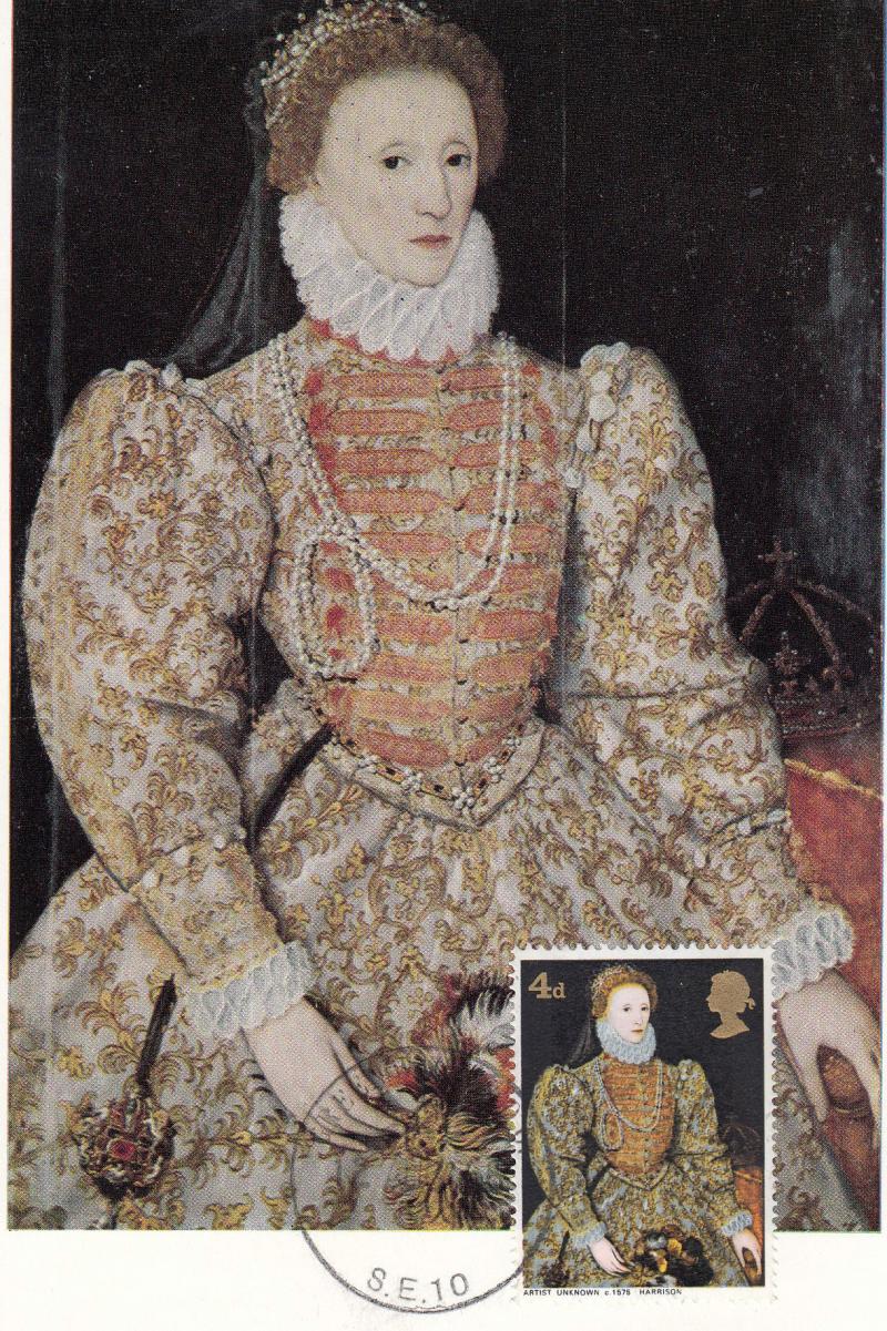 1968 (08) Paintings - National Portrait Gallery Queen Elizabeth I Postcard - Greenwich CDS