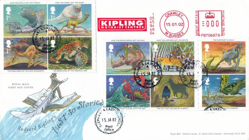 2002 (01) Rudyard Kipling - RM - Elephant & Castle CDS + Kipling Motorist Centres Meter Mark