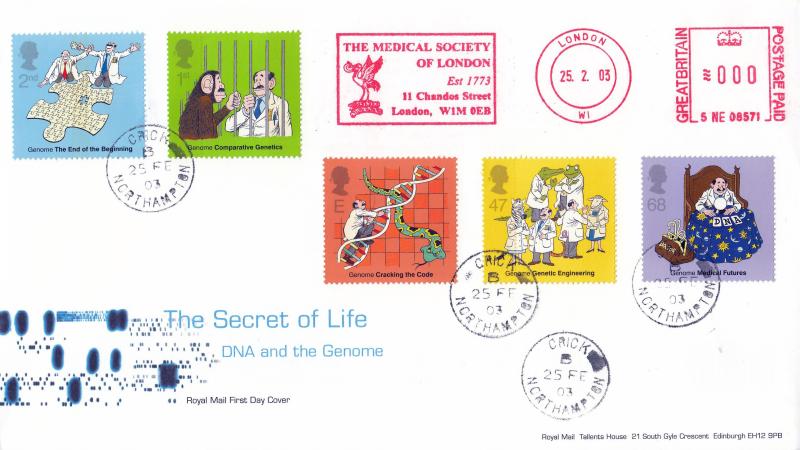 2003 (02) DNA - RM - Crick CDS + The Medical Society of London Meter Mark