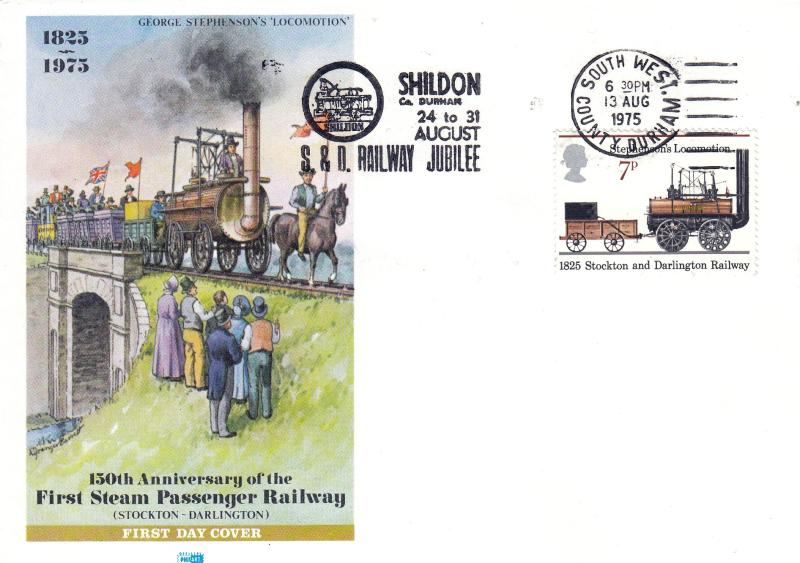 1975 (08) Railways - 3 x Philart Cover - Each with a rare Slogan