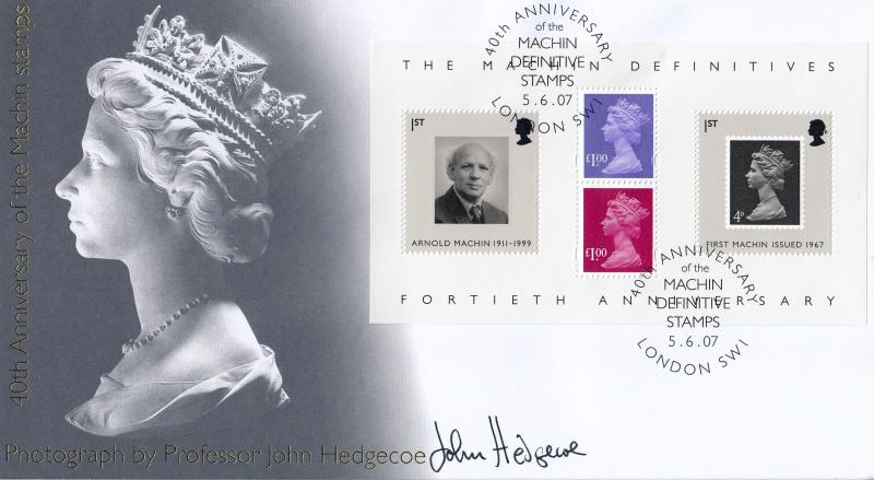 2007 (06) Machin M/S - Internet 'London SW1' Official - Signed by Professor John Hedgecoe