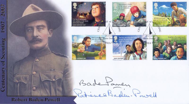 2007 (07) Scouts - Internet 'Brownsea Island' Official - Double Signed by Baron & Lady Baden-Powell