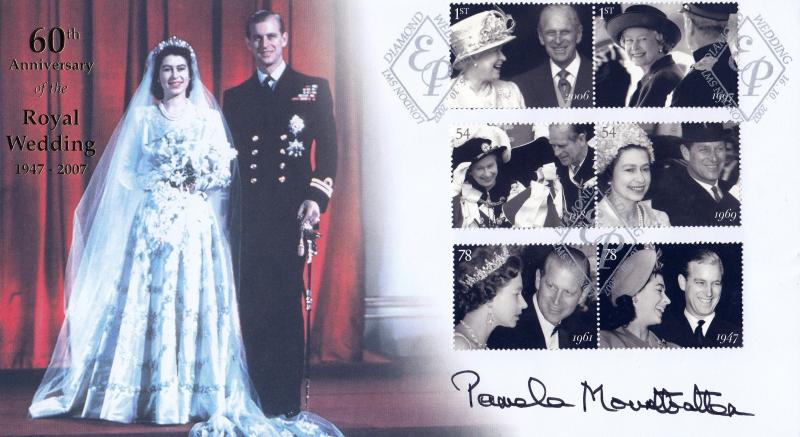 2007 (10) Diamond Wedding (Stamps) - Internet Official - Signed Lady Pamela Hick (Nee Mountbatten)