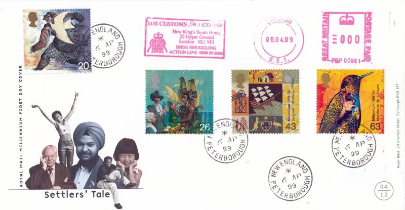 1999 (04) Settlers - RM - New England CDS + HM Customs and Excise Meter Mark