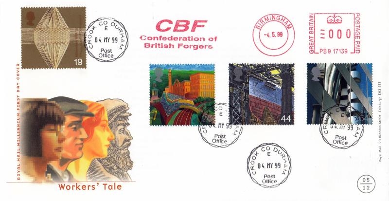 1999 (05) Workers - RM - Crook  CDS + CBF Confederation of British Forgers Meter Mark