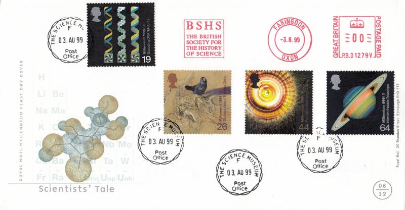 1999 (08) Scientists - RM - The Science Museum CDS + The British Society For The History Of Science Meter Mark