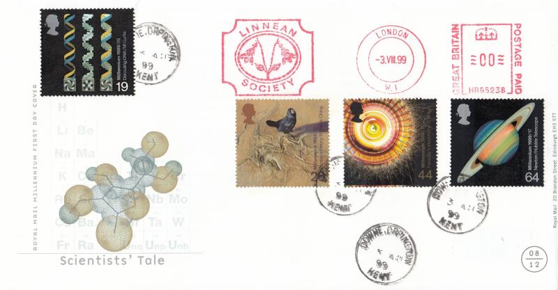 1999 (08) Scientists - RM - Downe CDS + Linnean Society Meter Mark