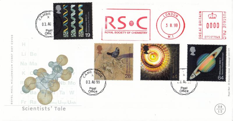 1999 (08) Scientists - RM - Cambridge CDS + RSoC Royal Society of Chemistry Meter Mark