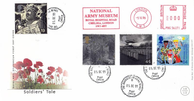 1999 (10) Soldiers - RM - The Barracks CDS + National Army Museum, Chelsea Meter Mark