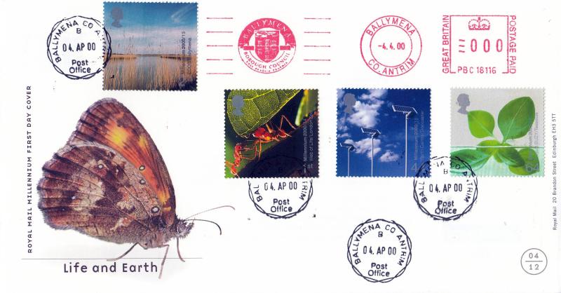 2000 (04) Life & Earth - RM - Ballymena CDS + Ballymena Borough Council Meter Mark