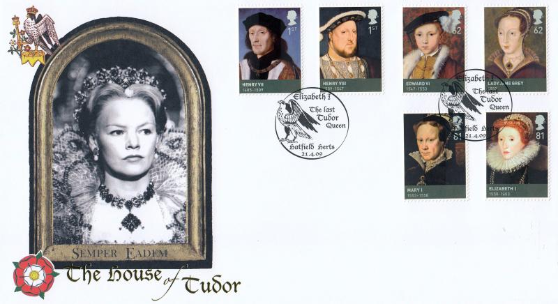 2009 (04) The Tudors (Stamps) - Internet 'Elizabeth I, Hatfield' Official