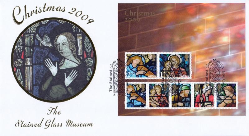 2009 (11) Christmas (M/S) - Internet 'Ely Stained Glass Museum' Official