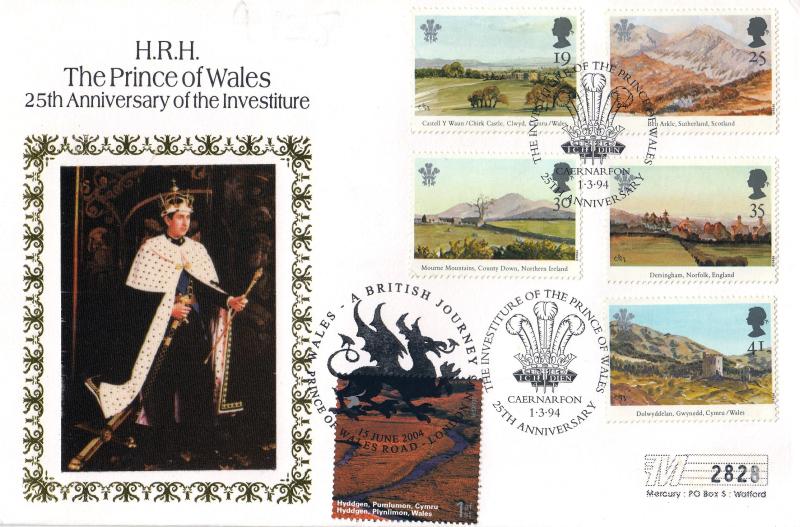 1994 (03) Prince of Wales Paintings - Westminster Silk Special - Doubled 2004 Wales Issue