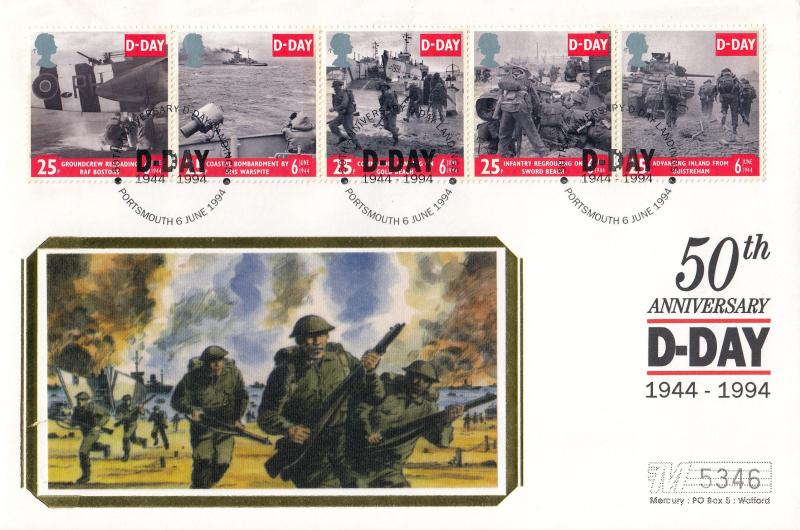 1994 (06) D-Day - Westminster Silk 'D-Day Portsmouth' Official