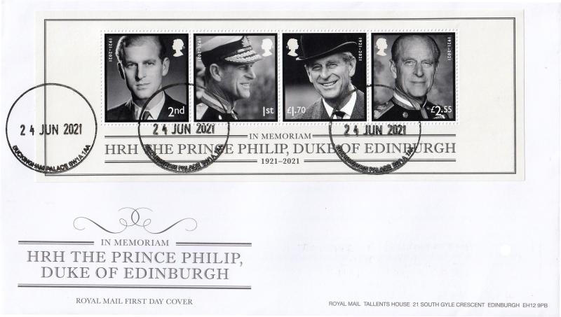 2021 (06) HRH Prince Philip Memorial M/S - RM - Buckingham Palace CDS