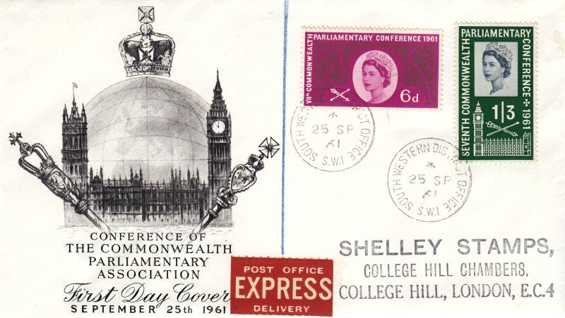 1961 (09) Parliamentary Conference - B&W Westminster & Crown Jewels Image Cover - South Western District Office CDS