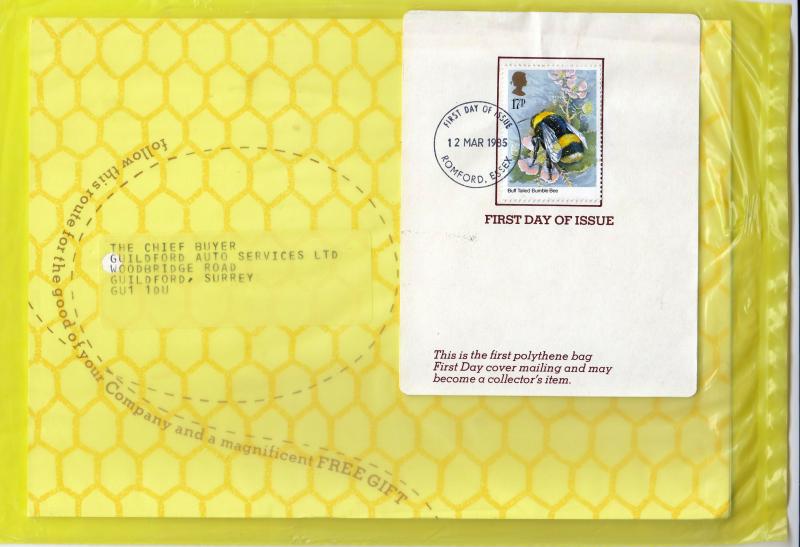 1985 (03) Insects - Polythene Bag FDC - Romford FDI