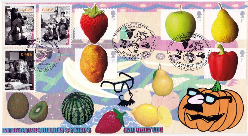 2003 (03) Fun Fruit & Veg - Peter Payne 'Child's Place' Official - Doubled with French Set