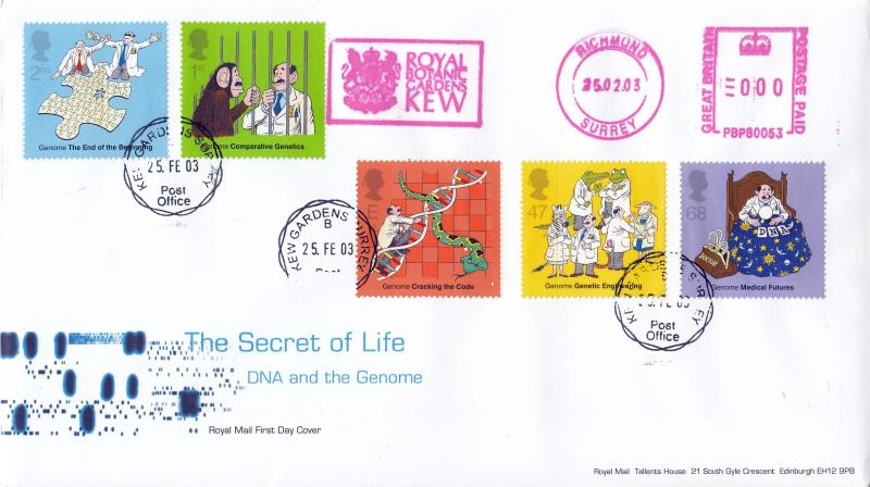 2003 (02) DNA - RM - Kew Gardens CDS + Royal Botanc Gardens Kew Meter Mark