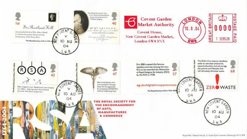2004 (08) Royal Society of Arts - RM - New Covent Garden CDS + Covent Garden Market Authority Meter Mark