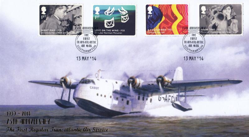 2014 (05) Great British Film (M/S) - Internet 'Transatlantic Air Mail' Official