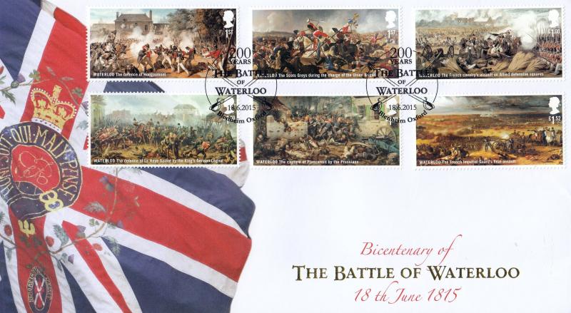 2015 (06) Battle of Waterloo (Stamps) - Internet 'Blenheim, Oxford (Swords)' Official