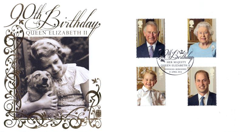 2016 (04) The Queen's 90th Birthday (M/S) - Internet 'Windsor' Official (B&W Image)