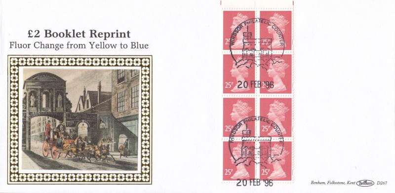 1996 (02) £2 Booklet Reprint - Benham D267 - Windsor Counter H/S