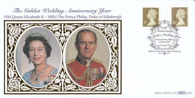 1997 (04) Golden Wedding Definitives - Benham D292 - Westminster Abbey Official