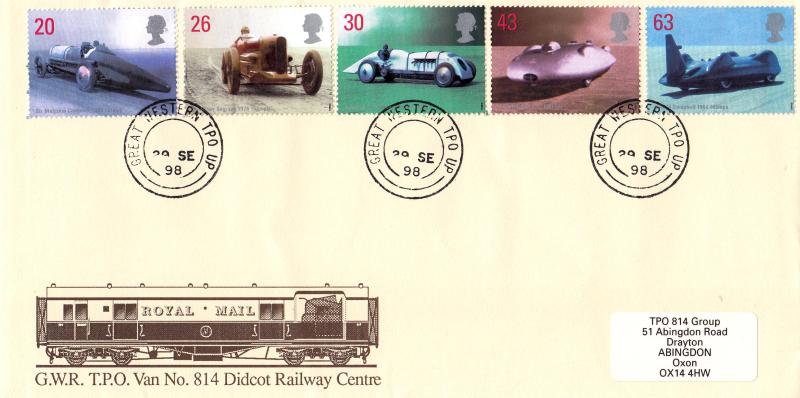 1998 (09) Speed - GWR TPO 814 Group Cover - Great Western TPO UP CDS