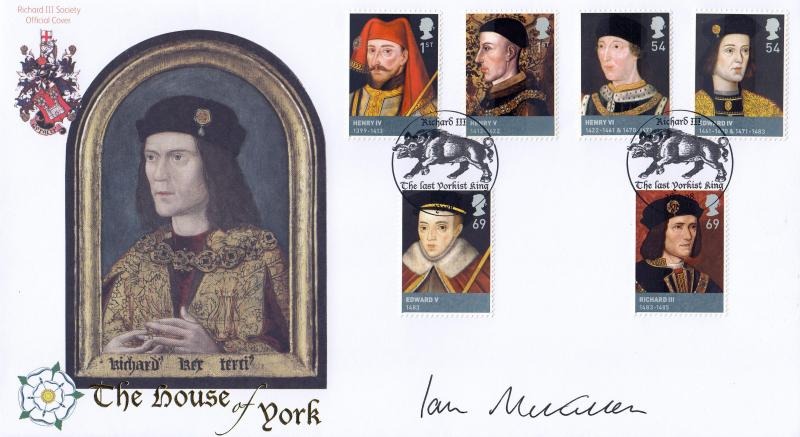 2008 (02) House of Lancaster & York (Stamps) - Internet Official - Signed by Sir Ian McKellen