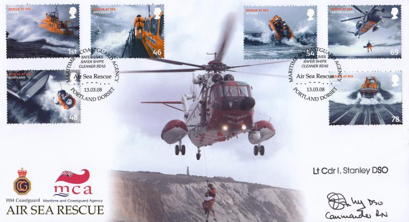 2008 (03) Rescue At Sea - Internet 'Maritime Coastguard' Official - Signed by Lt Commander I Stanley DSO