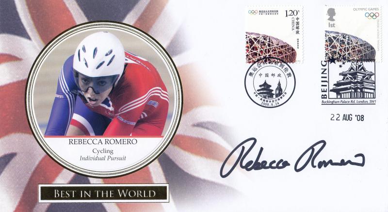 2008 (08) Olympic Handover M/S - Internet (Chinese Stamps) Special - Signed by Rebecca Romero