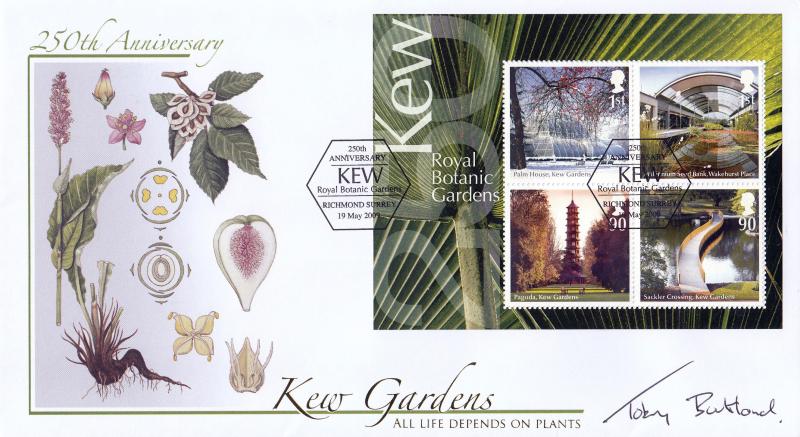 2009 (05) Plants & Kew Gardens (M/S) - Internet 'Kew Royal Botanic Gardens' Official - Signed by Toby Buckland